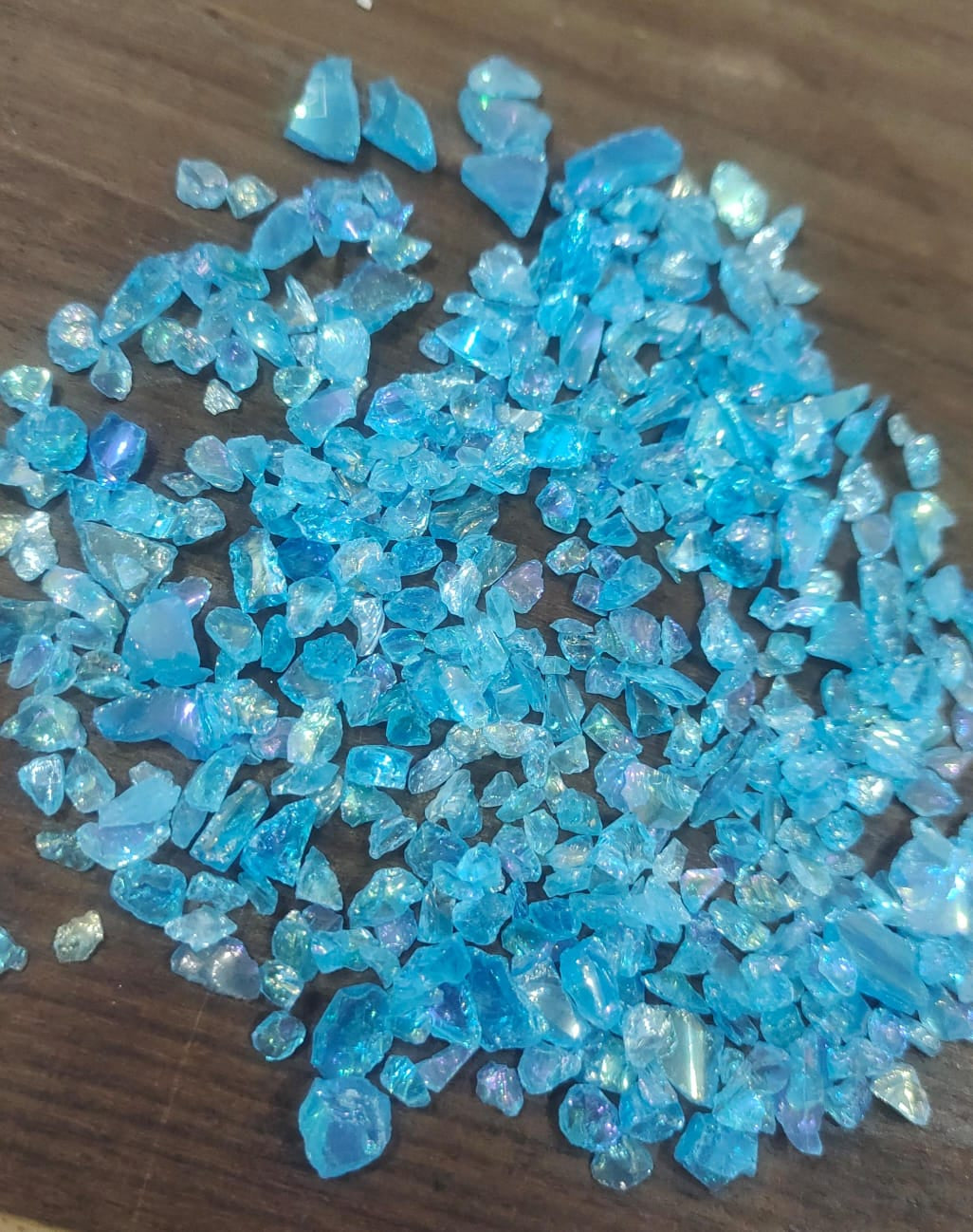 Holographic peacock color stone