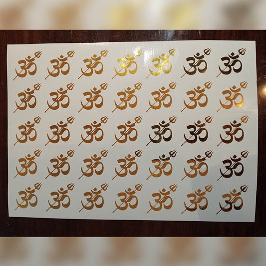 Vinyl Sticker Sheet - Om Trishul