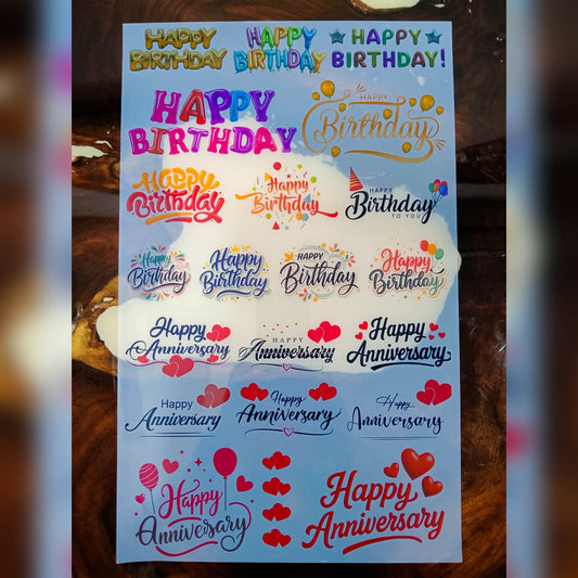 Insert Sheet - Birthday & Anniversary Stickers