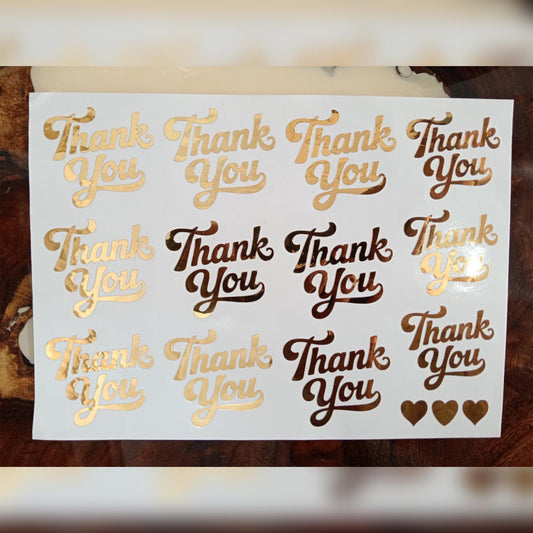 Vinyl Sticker Sheet - Thank You