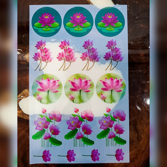 Insert Sheet - Lotus Stickers
