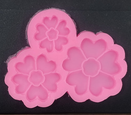 3 Cavity Flower Mould
