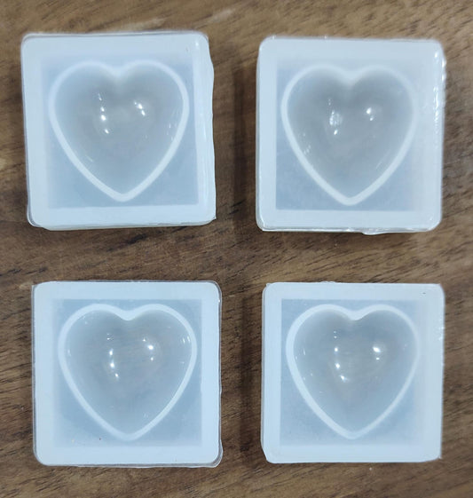 Heart Locket Mould- 4 Pcs