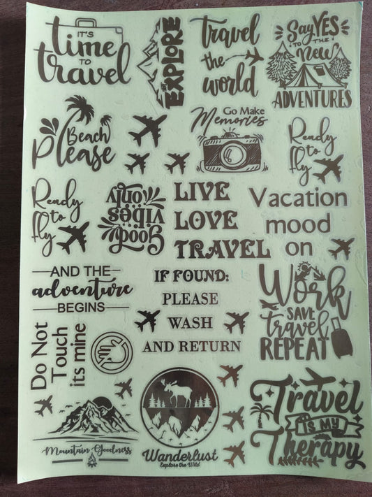 Travel Tag Metallic Sheet