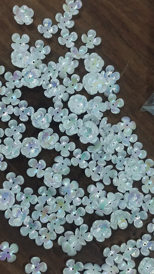 Artificial White Holo Flower