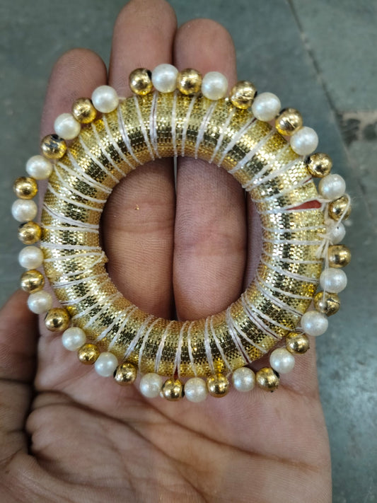 Golden and white Pearl Small ring