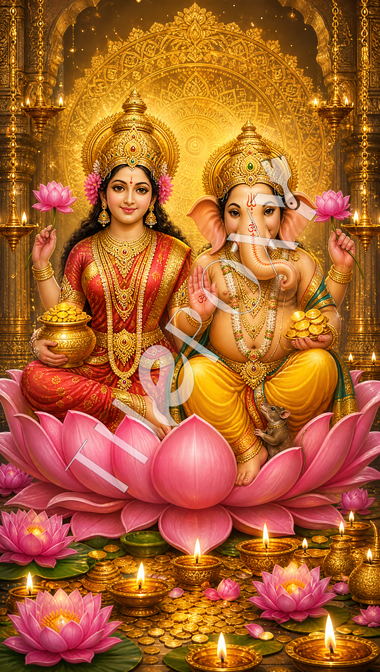 Laxmi ganesh Digital Print _ LG-1