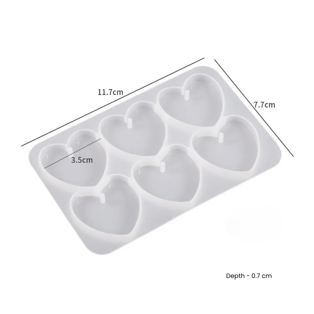 6 Cavity Heart Pendant