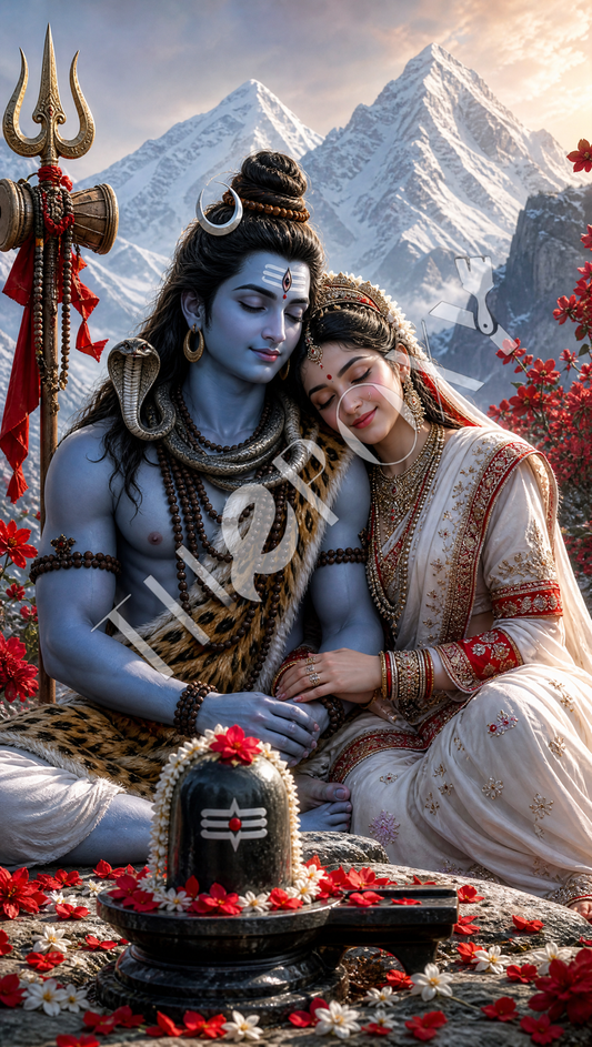 Shiv parvati Digital Print _ SP-2