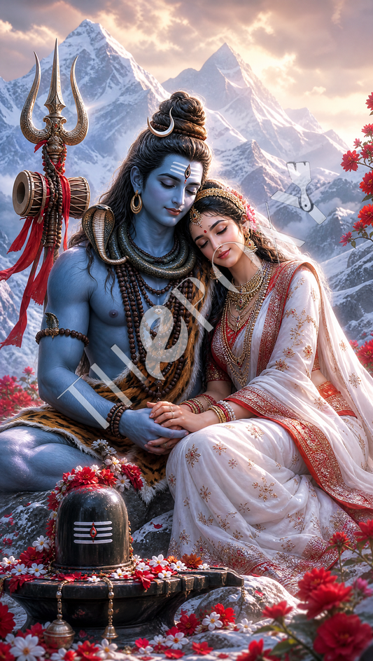 Shiv parvati Digital Print _ SP-3