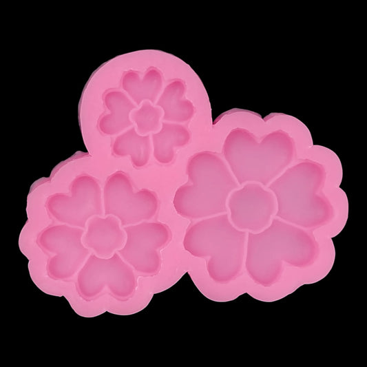 3 Cavity Flower Mould