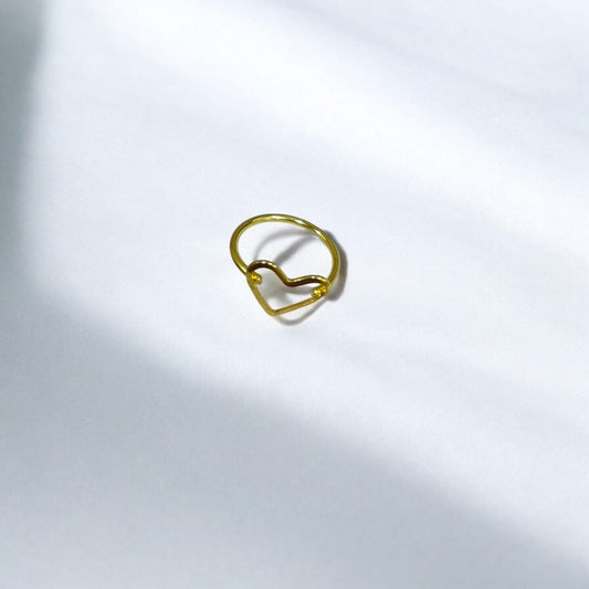 Small Heart Shape Ring _ Golden