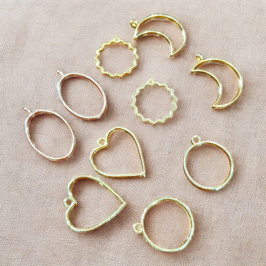 Mix Shape Pendant- Golden