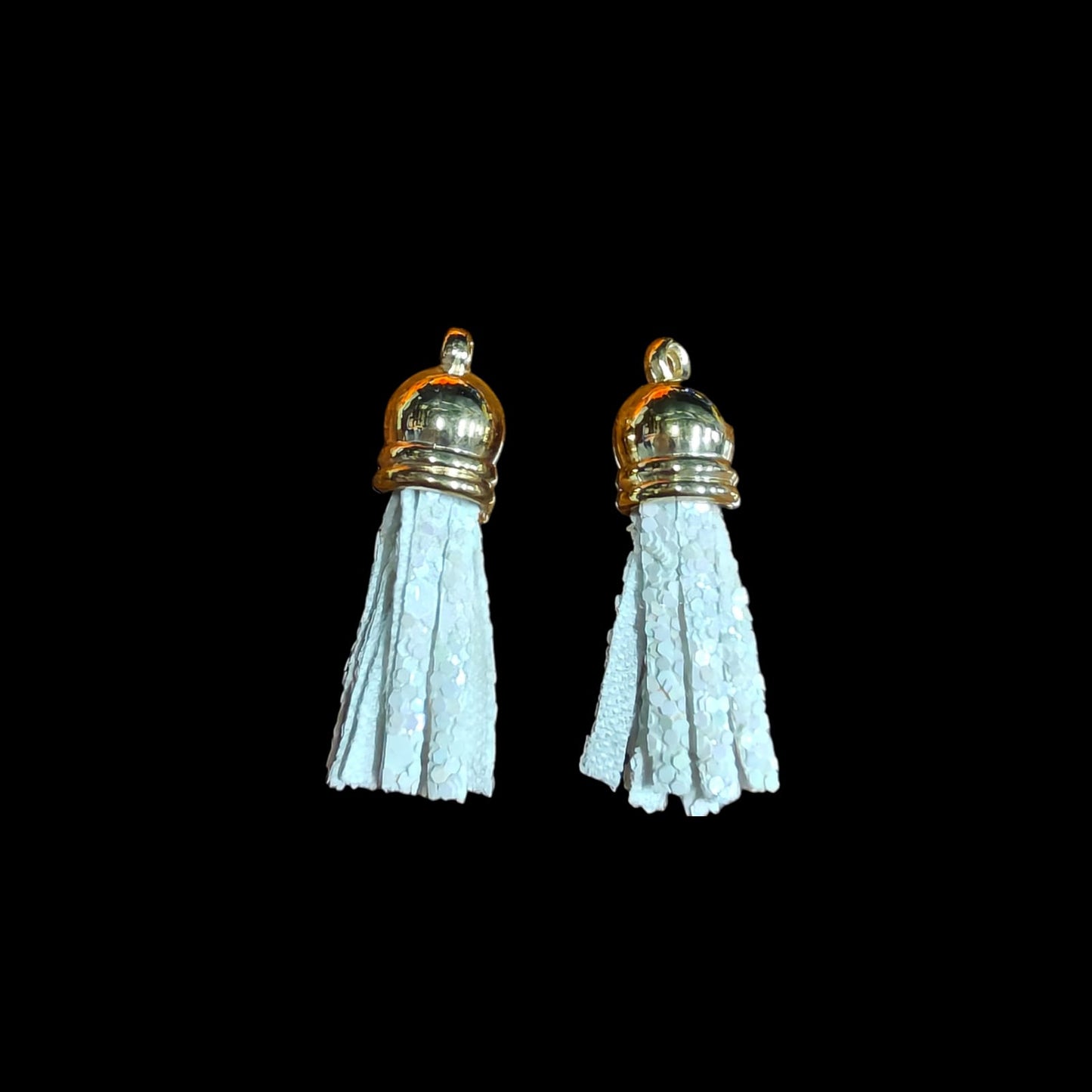 Gold cap Tassels-White