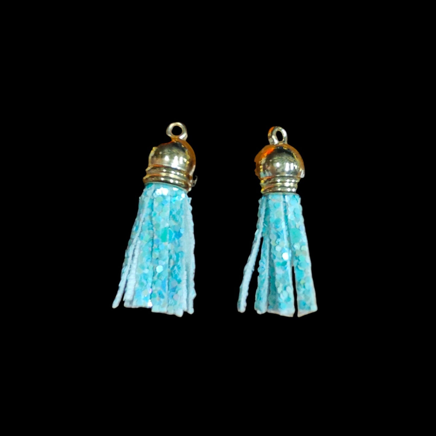 Gold cap Tassels-Sky Blue