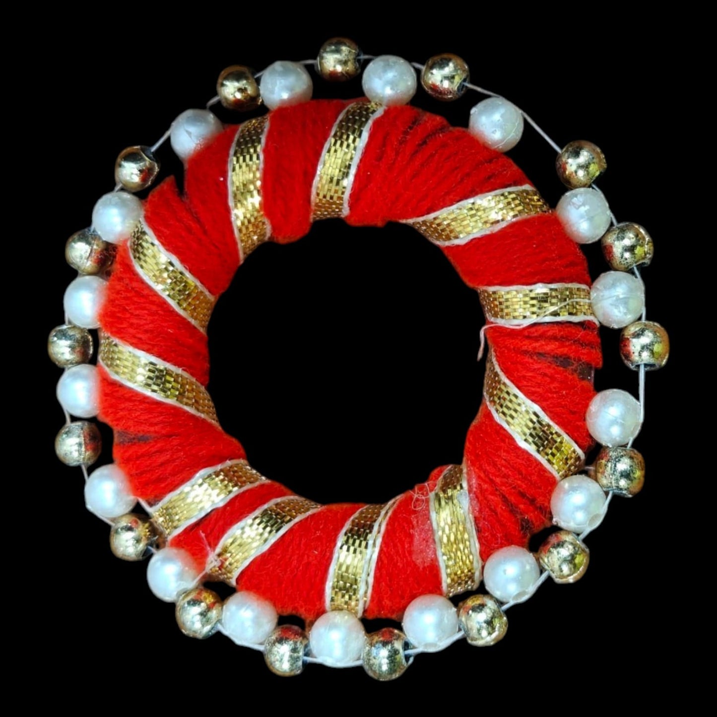 Red Thread ring with Pearl