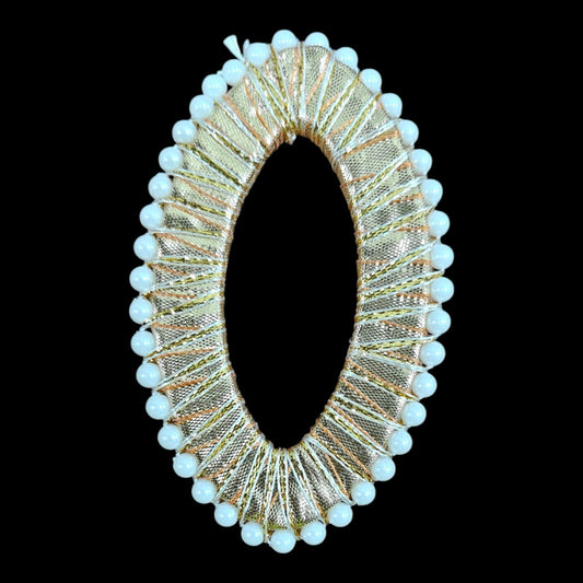 Oval shape ring with orange gotta
