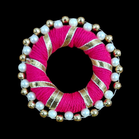 Pink Thread ring with Pearl