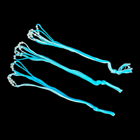 Rakhi Thread with Pearl-Sky Blue with white