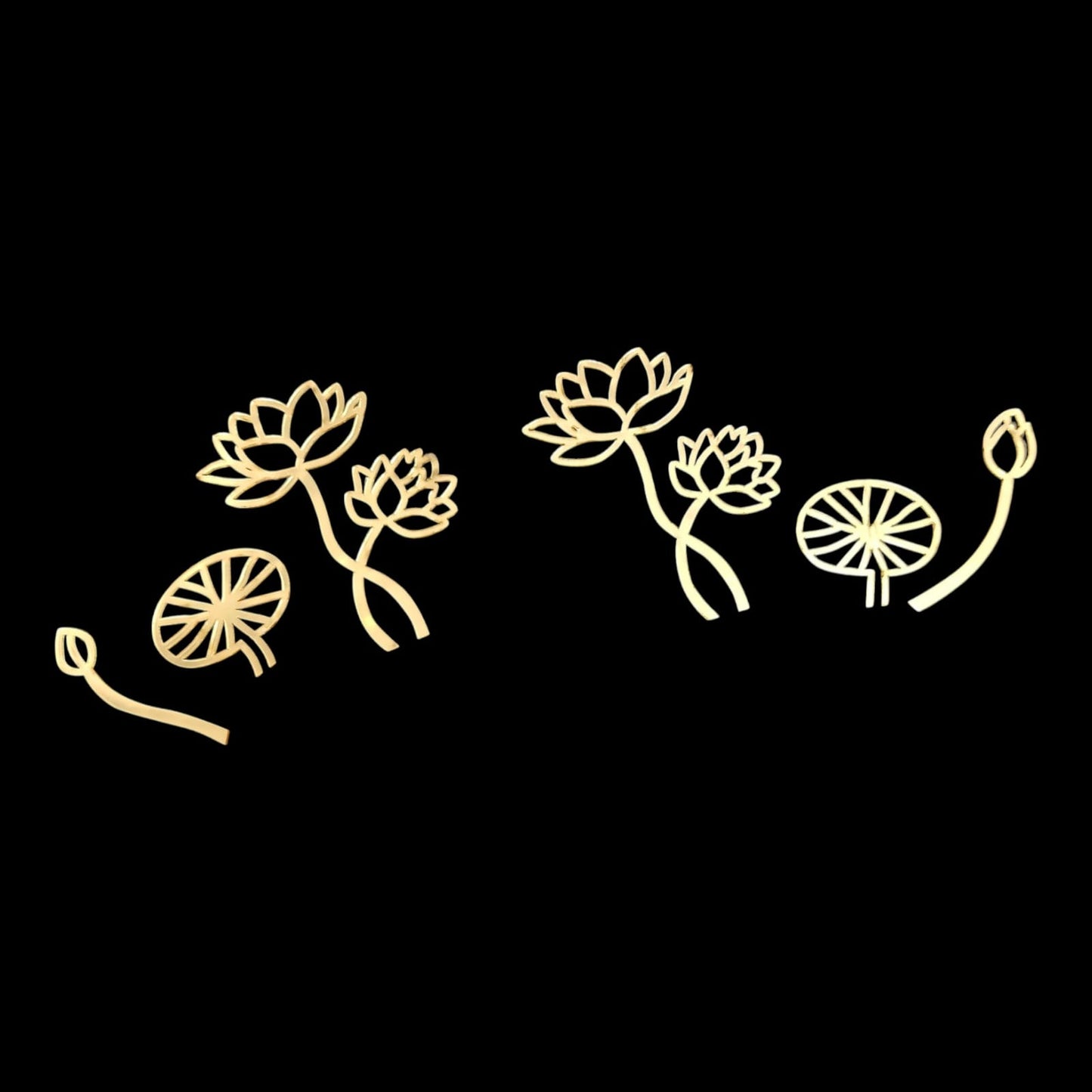 Acrylic Cut Out -1 Golden lotus