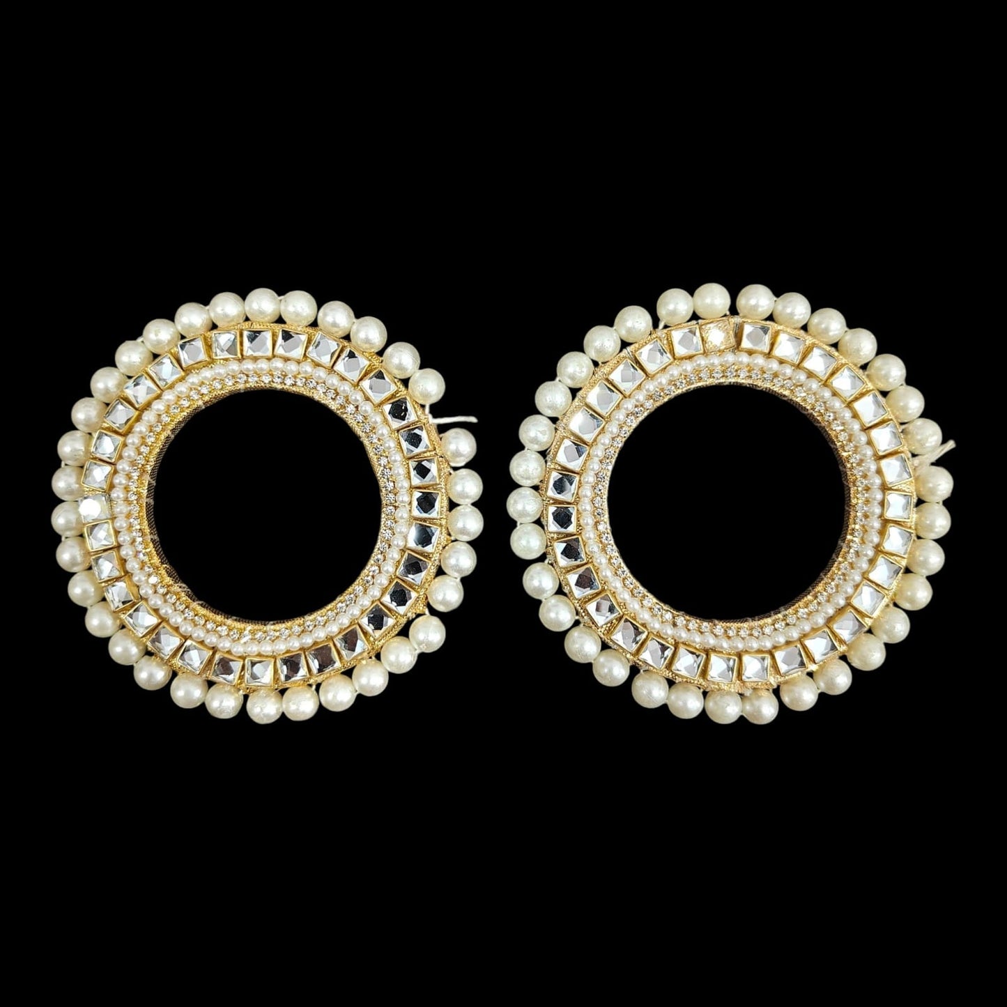 Round Gotta With Pearl Ring Small 4"