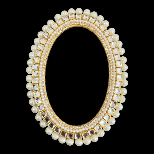 Oval Gotta ring with pearl 5"