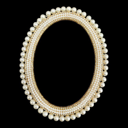 Oval Gotta ring with pearl 6"-1