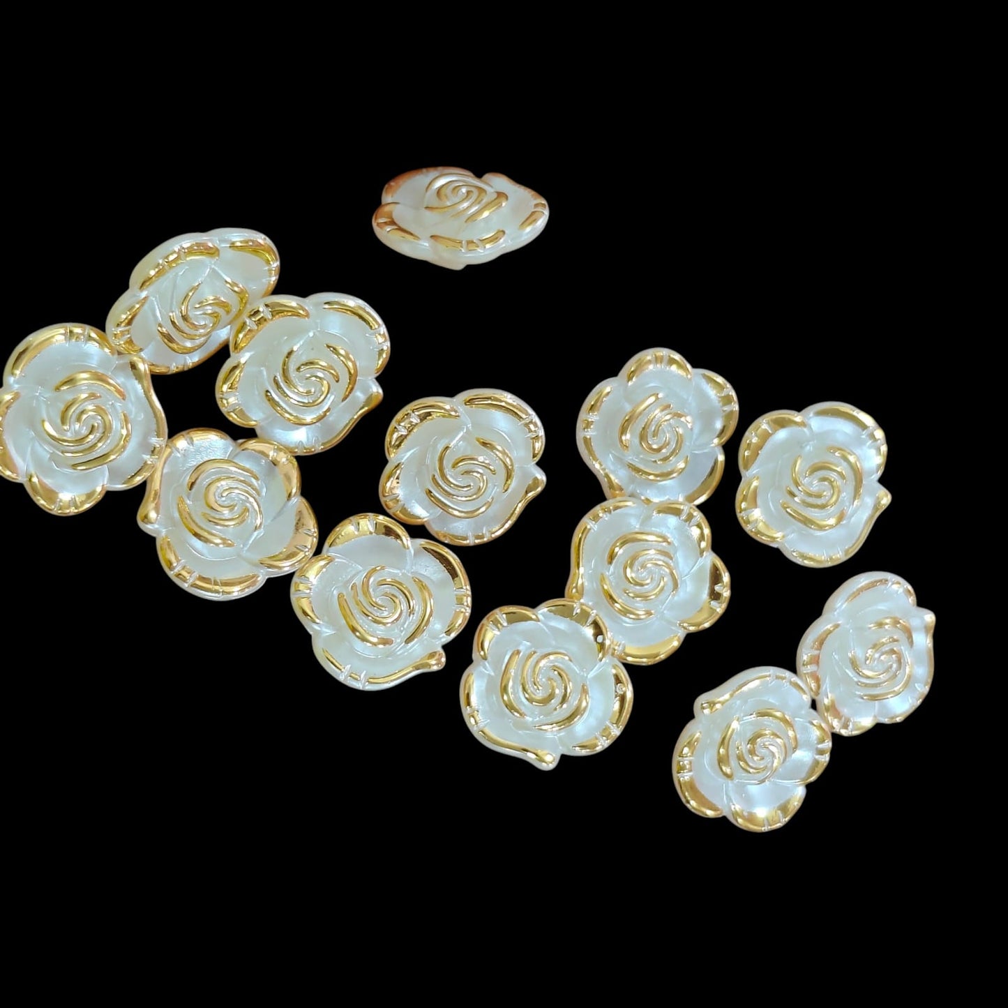 Small White Rose Beads