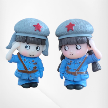 Miniature-Salute Couple blue