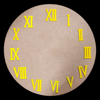 Acrylic Roman Clock Number -Yellow