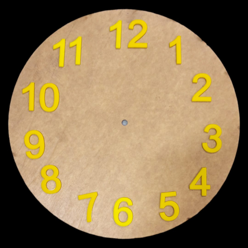 Acrylic English Clock Number -Yellow