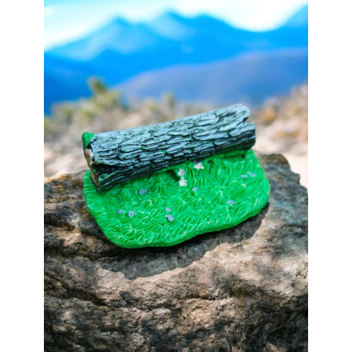 Wooden Log with Grass