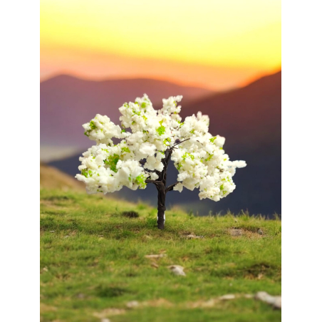 White Tree with Green Flowers