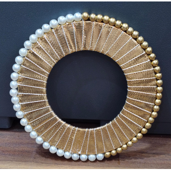 White and Golden Pearl Ring