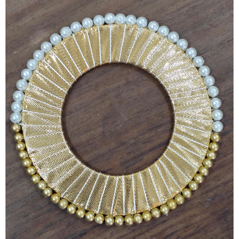 White and Golden Pearl Ring
