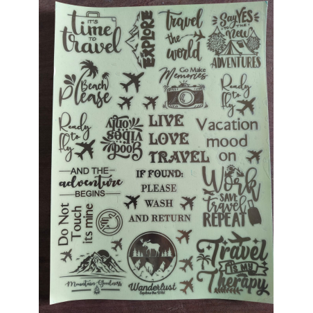 Travel Tag Metallic Sheet
