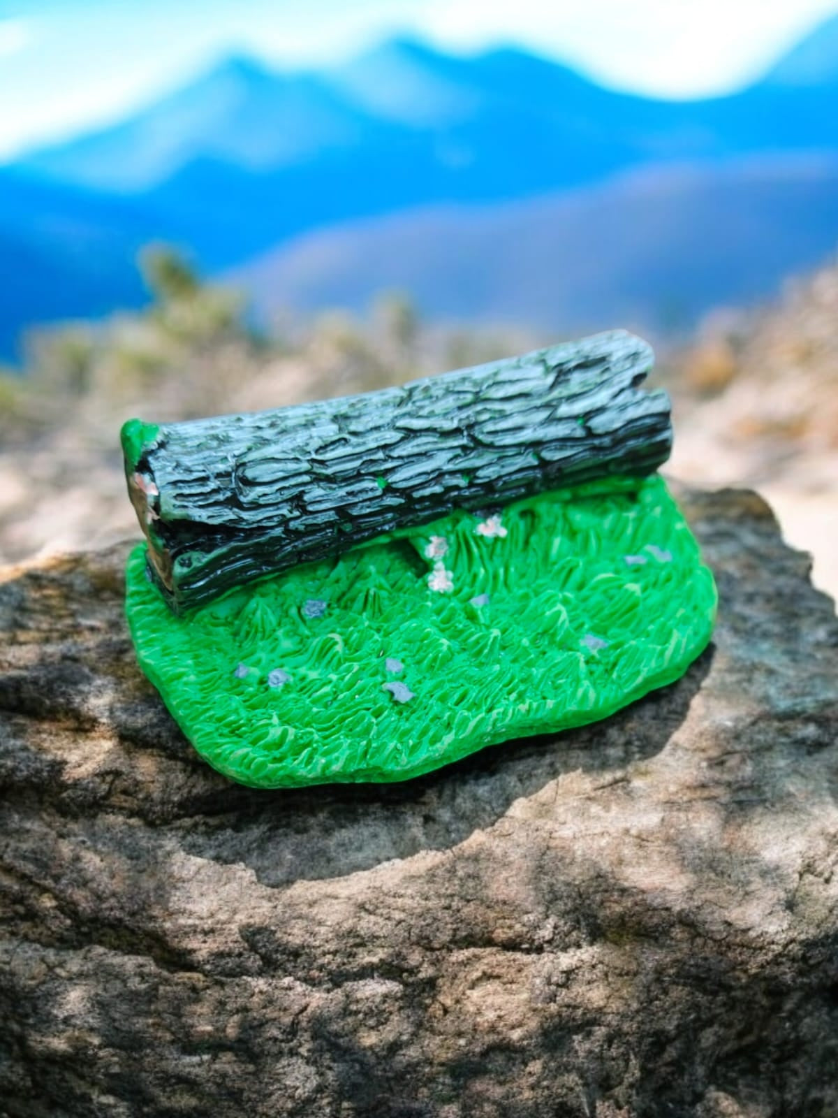 Wooden Log with Grass
