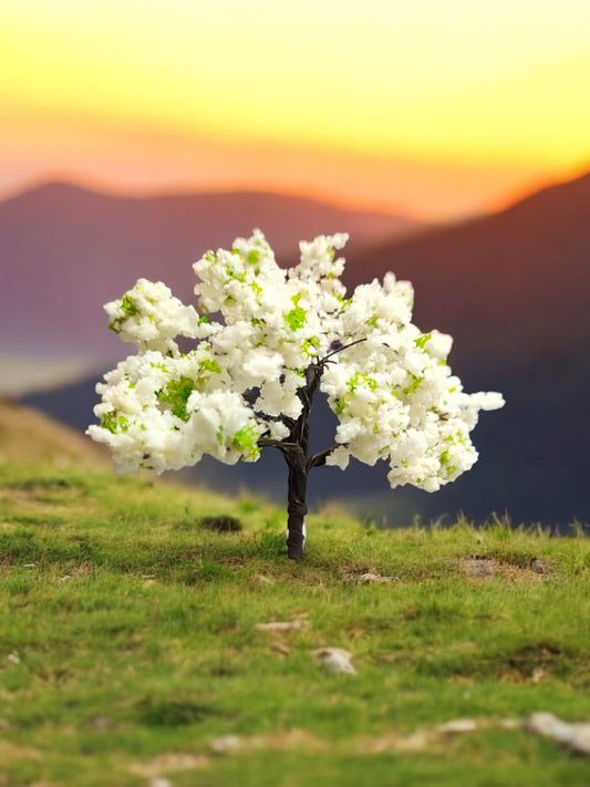 White Tree with Green Flowers