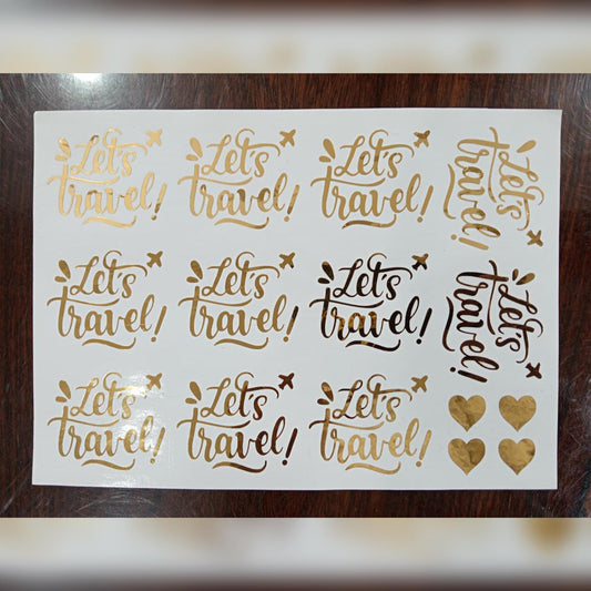 Vinyl Sticker Sheet - Let's Travel
