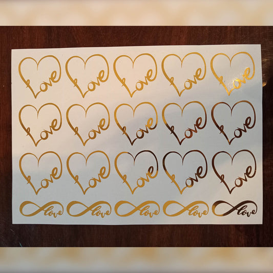 Vinyl Sticker Sheet - Love Heart