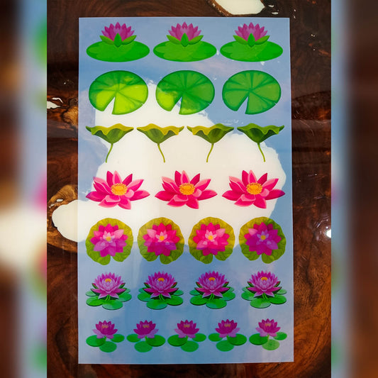 Insert Sheet - Water Lily Stickers