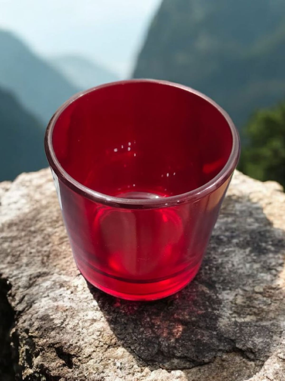 Candles Glass Jar-Red