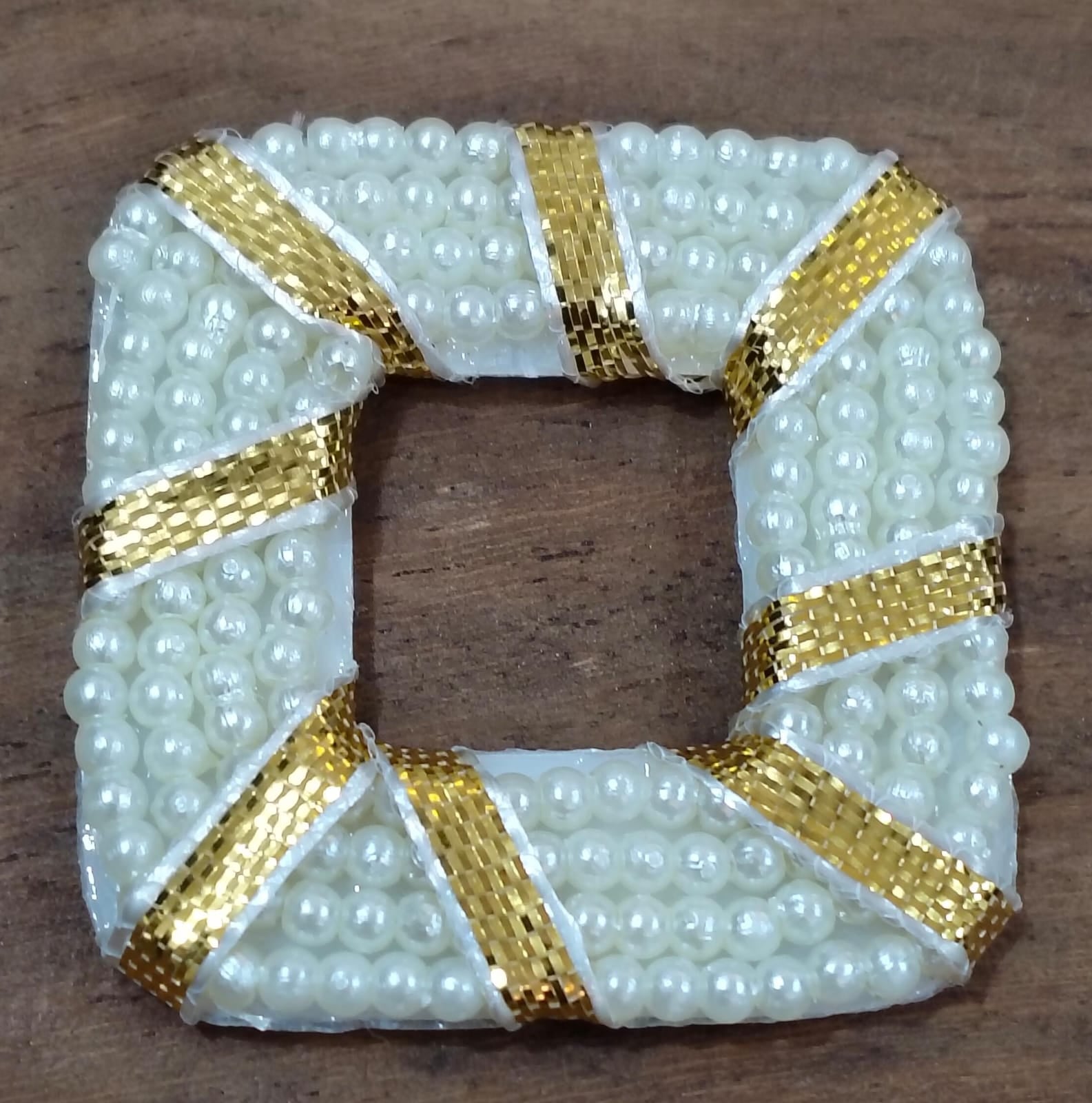 Square White Pearl Ring