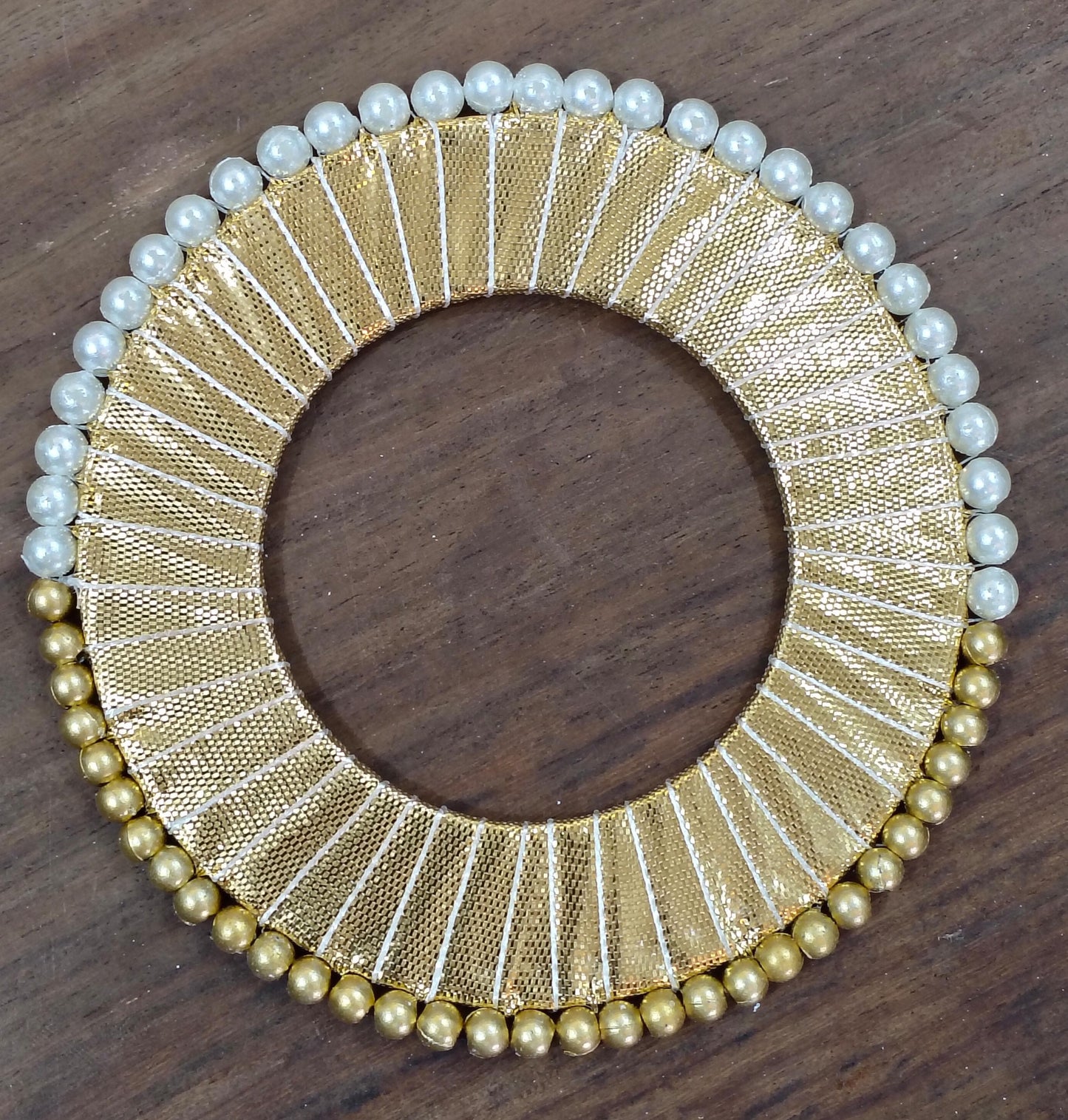 White and Golden Pearl Ring