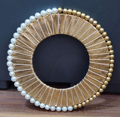 White and Golden Pearl Ring