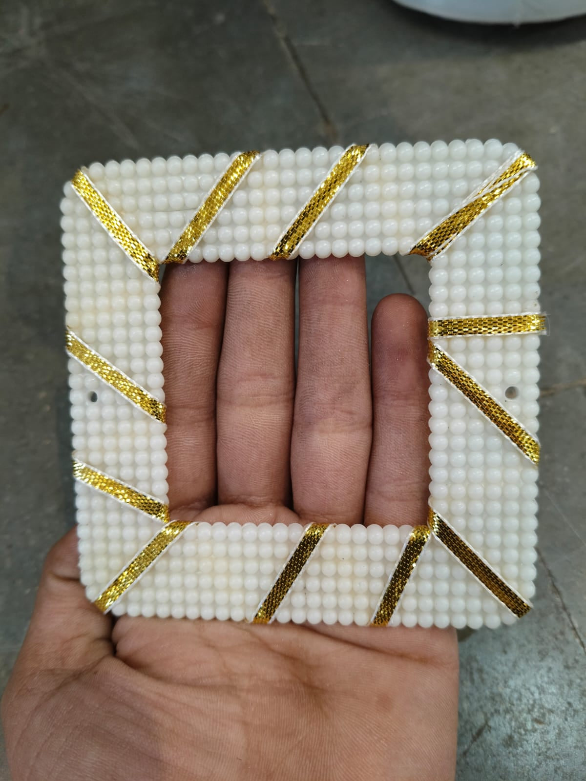 Square  White Pearl ring