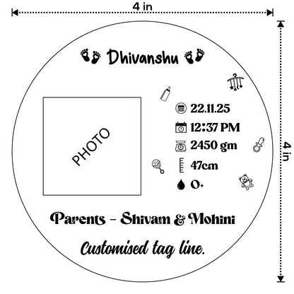 Insert Sheet - Custom Baby Photo Frame