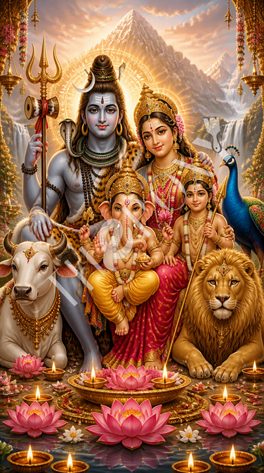 Shiv parvati  Digital Print _ SP-1