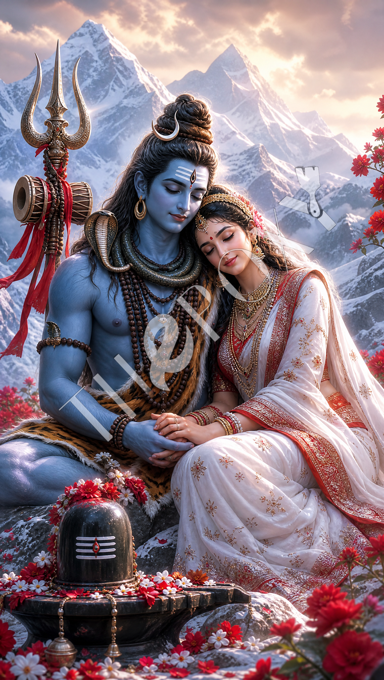 Shiv parvati  Digital Print _ SP-3