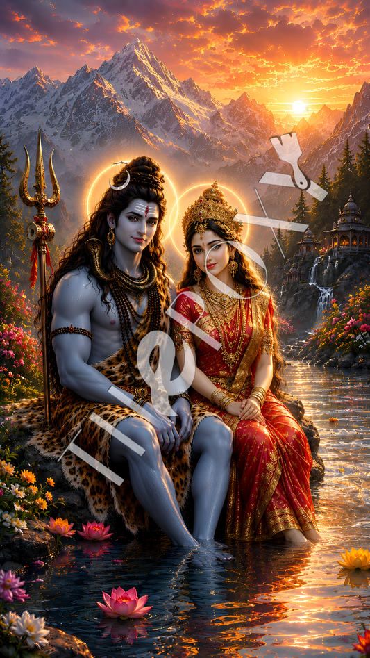 Shiv parvati  Digital Print _ SP-4